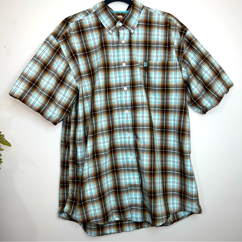 Cinch short sleeve button down